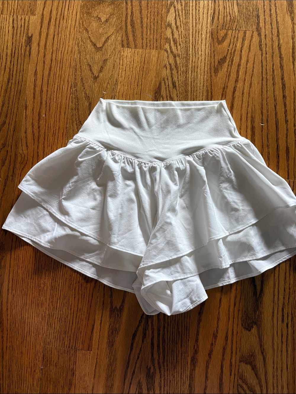 Women’s White Ruffle Skort - Sleek High Waist